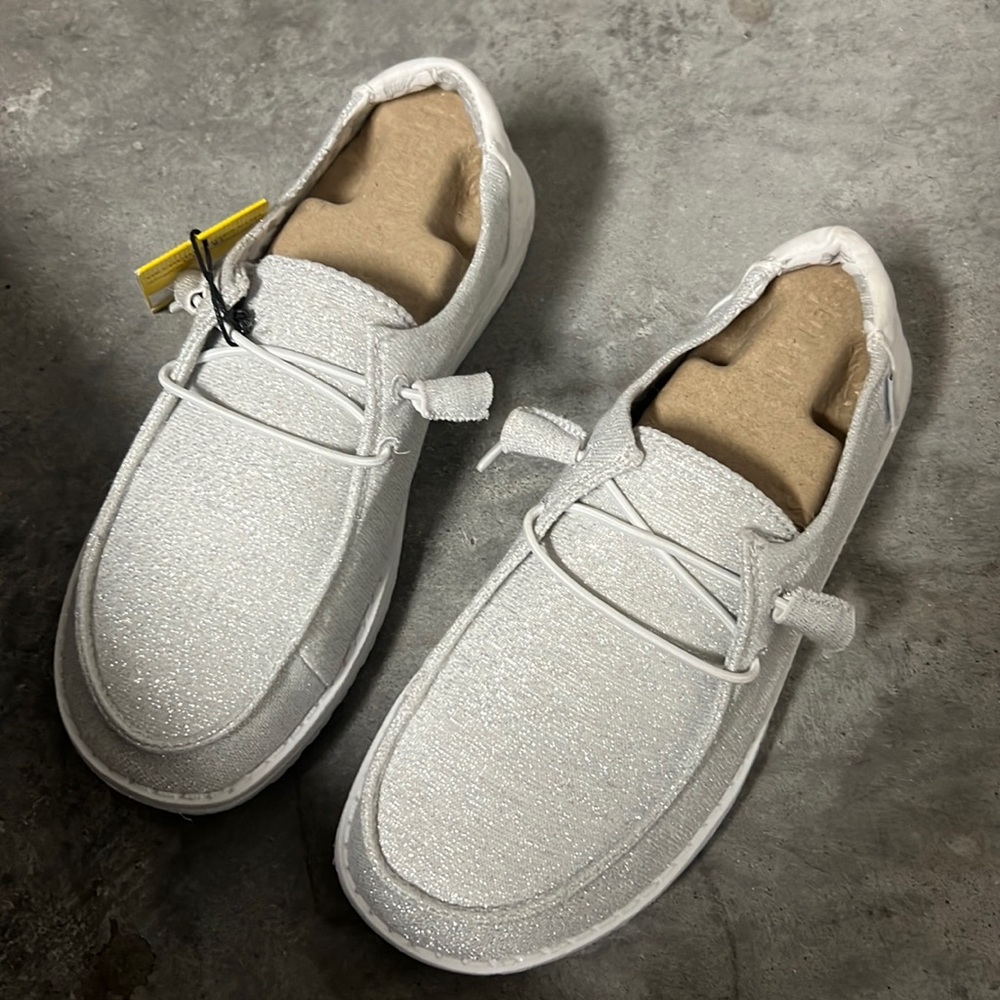 Brand new silver hey dudes- never worn